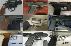 Firearms discovered by TSA