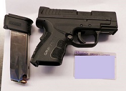 This loaded 9 mm handgun belonging to a Blacksburg, Virginia, man was stopped by TSA officers at a Richmond International Airport checkpoint on Tuesday. It was one of two guns caught at the checkpoint in the same day. (TSA photo)
