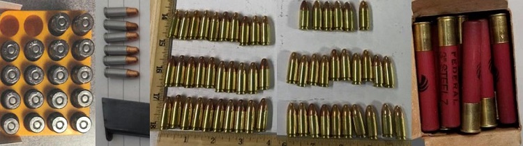 If packed properly, ammunition can be transported in checked-baggage. Left to right, the ammunition pictured here was discovered in carry-on bags at ATL, SBP, BOI and BNA.