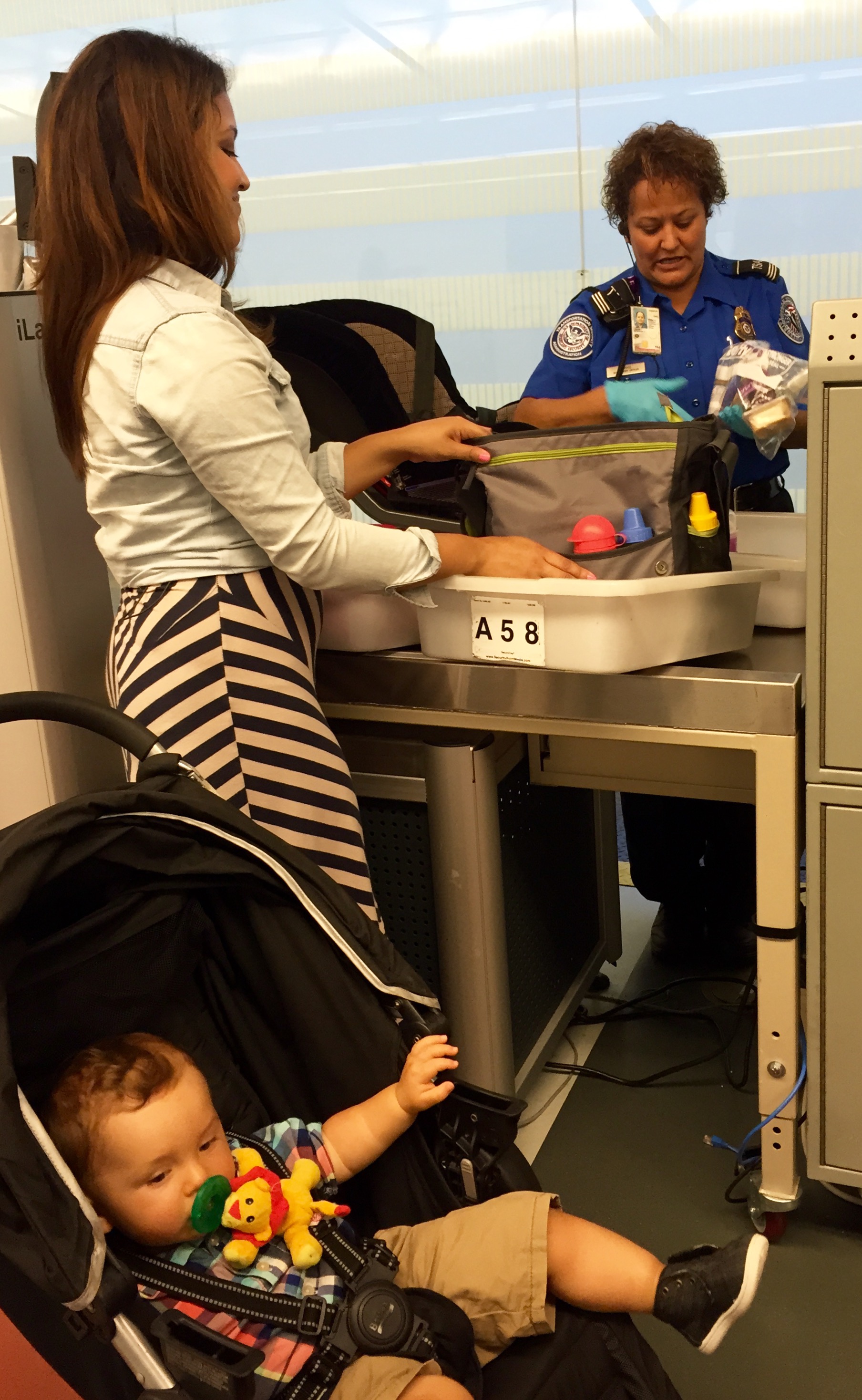 TSA tips on traveling with small children through a security checkpoint at  Philadelphia International Airport