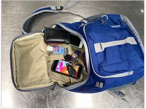 It is important to ensure that there are no prohibited items in carry-on bags. (TSA photo)