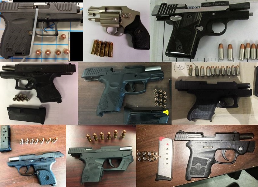TSA discovered 68 firearms over the last week in carry-on bags around the nation. Of the 68 firearms discovered, 60 were loaded and 27 had a round chambered.