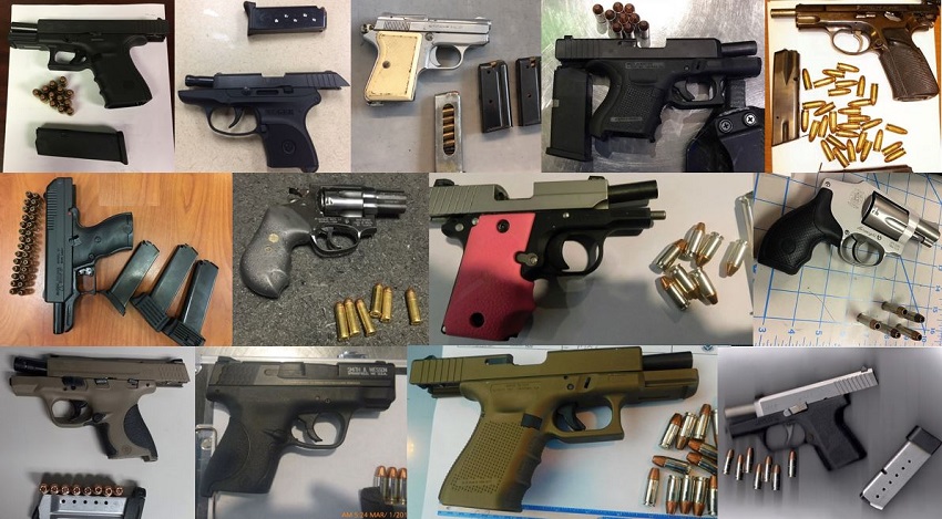 TSA discovered 82 firearms in carry-on bags around the nation last week. Of the 82 firearms discovered, 75 were loaded and 25 had a round chambered. 