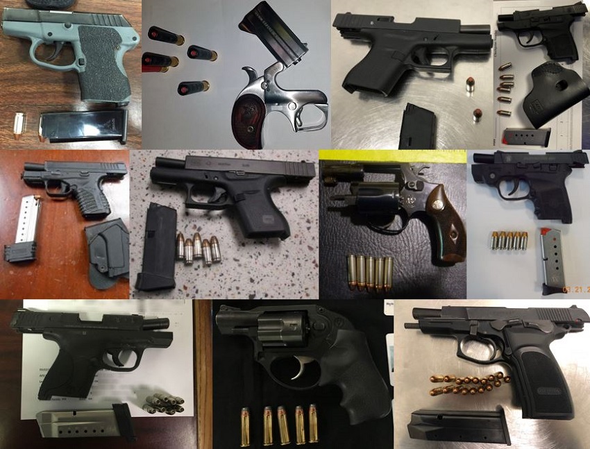 TSA discovered 79 firearms in carry-on bags around the nation last week. Of the 79 firearms discovered, 71 were loaded and 24 had a round chambered.