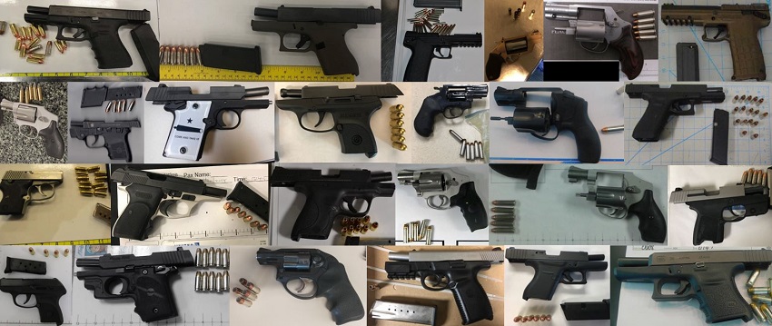 TSA discovered 177 firearms in carry-on bags around the nation from September 10th through the 23rd. Of the 177 firearms discovered, 158 were loaded and 52 had a round chambered. 
