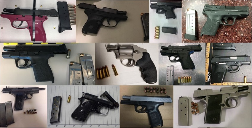 TSA discovered 66 firearms over the last week in carry-on bags around the nation. Of the 66 firearms discovered, 57 were loaded and 24 had a round chambered. 