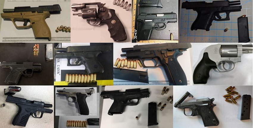 TSA discovered 73 firearms over the last week in carry-on bags around the nation. Of the 73 firearms discovered, 62 were loaded and 26 had a round chambered. 