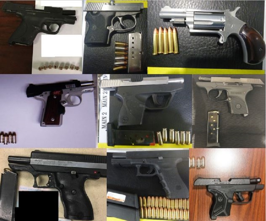 TSA discovered 82 firearms over the last week in carry-on bags around the nation. Of the 82 firearms discovered, 74 were loaded and 31 had a round chambered. 