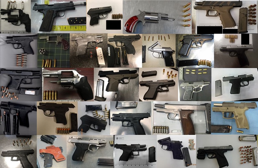 TSA discovered 189 firearms in carry-on bags around the nation from August 6th through the 20th. Of the 189 firearms discovered, 157 were loaded and 68 had a round chambered. 