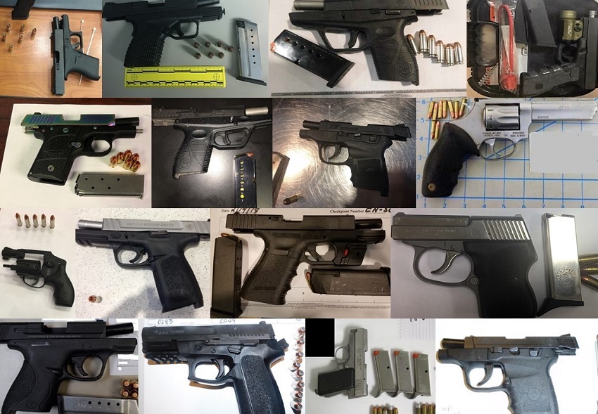 TSA discovered 81 firearms in carry-on bags around the nation last week. Of the 81 firearms discovered, 70 were loaded and 24 had a round chambered. 