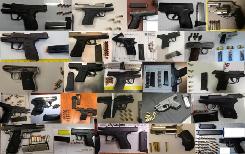TSA discovered 84 firearms in carry-on bags around the nation from July 16th through the 22nd. Of the 84 firearms discovered, 71 were loaded and 36 had a round chambered. 