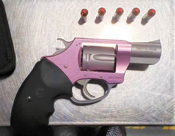 TSA officers at DCA stopped a woman with this loaded handgun at one of the airport checkpoints on May 21. (TSA photo)