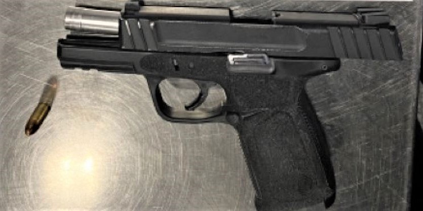 TSA officers caught a man with this loaded handgun on May 30 at a DCA checkpoint. (TSA photo).