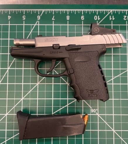 This loaded handgun was detected by TSA officers at Ronald Reagan Washington National Airport in June 2022. (TSA photo)