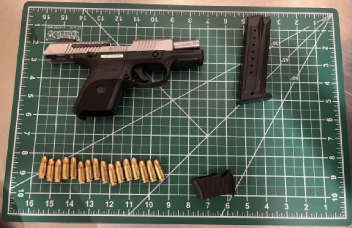 TSA officers at DCA stopped a traveler with this loaded handgun on August 11, 2023. (TSA photo)