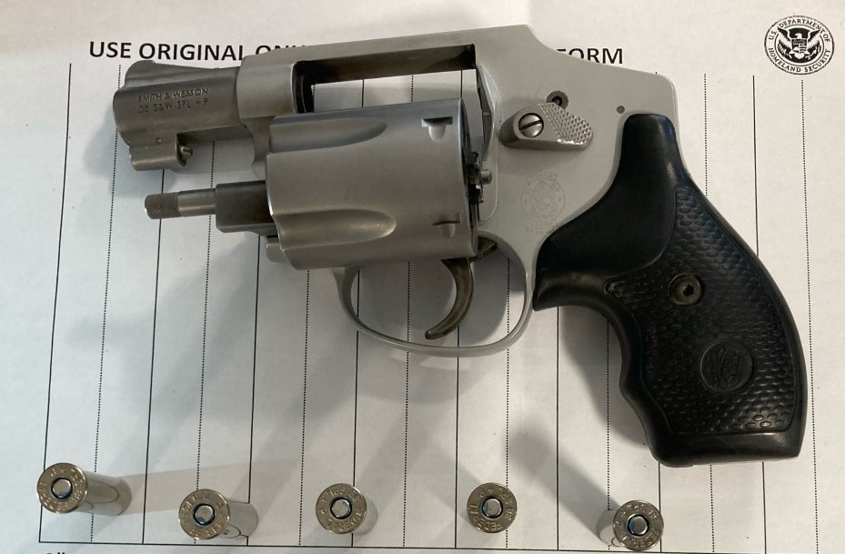 This loaded handgun was detected by TSA officers at Washington Dulles International Airport in May 2022.  (TSA photo)