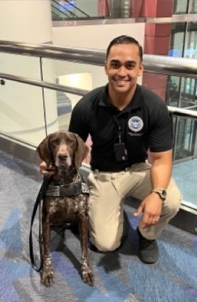 Current TSA canine handler of the year Koa with his working canine Bubba from LAS.
