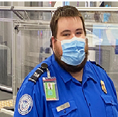 Albany International Airport TSA Officer Mason Turner (Photo by Michael Kilcullen)