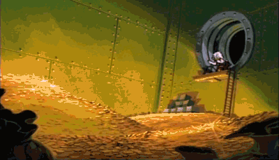 coin swimming gif