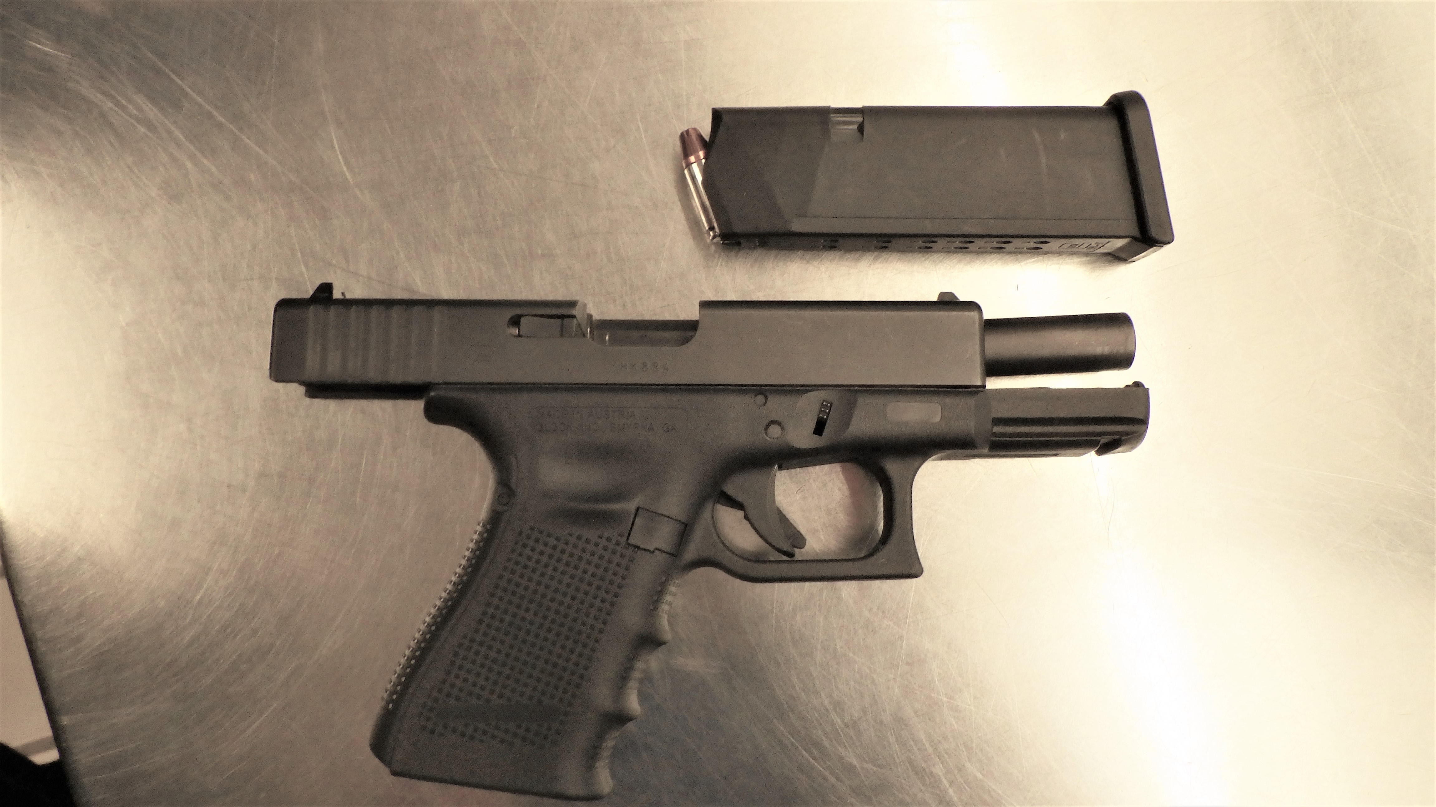 TSA officers at Pittsburgh International Airport prevented a man from carrying this handgun onto his flight on September 14. 