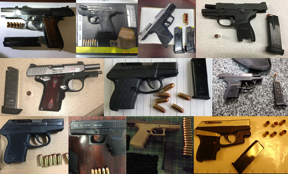 TSA discovered 78 firearms in carry-on bags around the nation last week. Of the 78 firearms discovered, 61 were loaded and 25 had a round chambered.