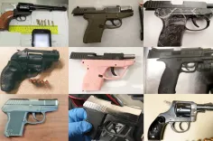 firearms discovered at security checkpoints