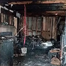 Fire damage to neighbor’s home
