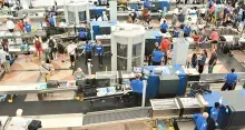 Busy day at the TSA checkpoint at Denver International Airport. (File photo)