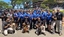 TSA canine teams work alongside screening in support of a special event at Aloha Stadium. (Photo courtesy of Nanea Vasta) 