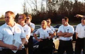 Carrie Hill stands with her U.S. Secret Service Academy classmates during a training exercise.  (Photo provided by Carrie Hill)