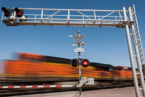 Speeding train photo