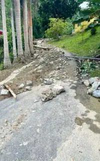 Destroyed roadway photo