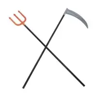 Pitch fork and sickle picture
