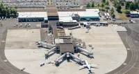 An aerial view of Eugene Airport photo+