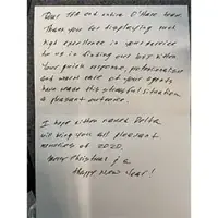 Handwritten note photo