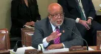 Rep. Bennie Thompson at a congressional hearing on TSA’s pay plan in June 2023.