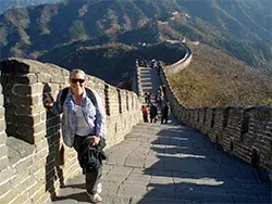 Carrie Hill at the Great Wall of China while working President Barack Obama’s detail in 2014. (Photo provided by Carrie Hill)