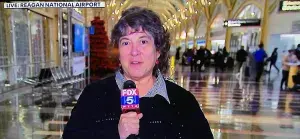 TSA Media Spokesperson Lisa Farbstein on Fox 5 in Washington, D.C. (TSA photo)