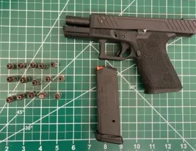 This loaded 9mm handgun was caught in a carry-on bag belonging to an Alabama man this morning, Dec. 15. It was the second of three guns stopped by TSA officers at Reagan National Airport for the day. (TSA photo)