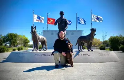  TSA Canine Handler of The Year, Indianapolis International Airport TSS-EDCH Keith Gray and Ari at Lackland Air Force Base, Texas. 