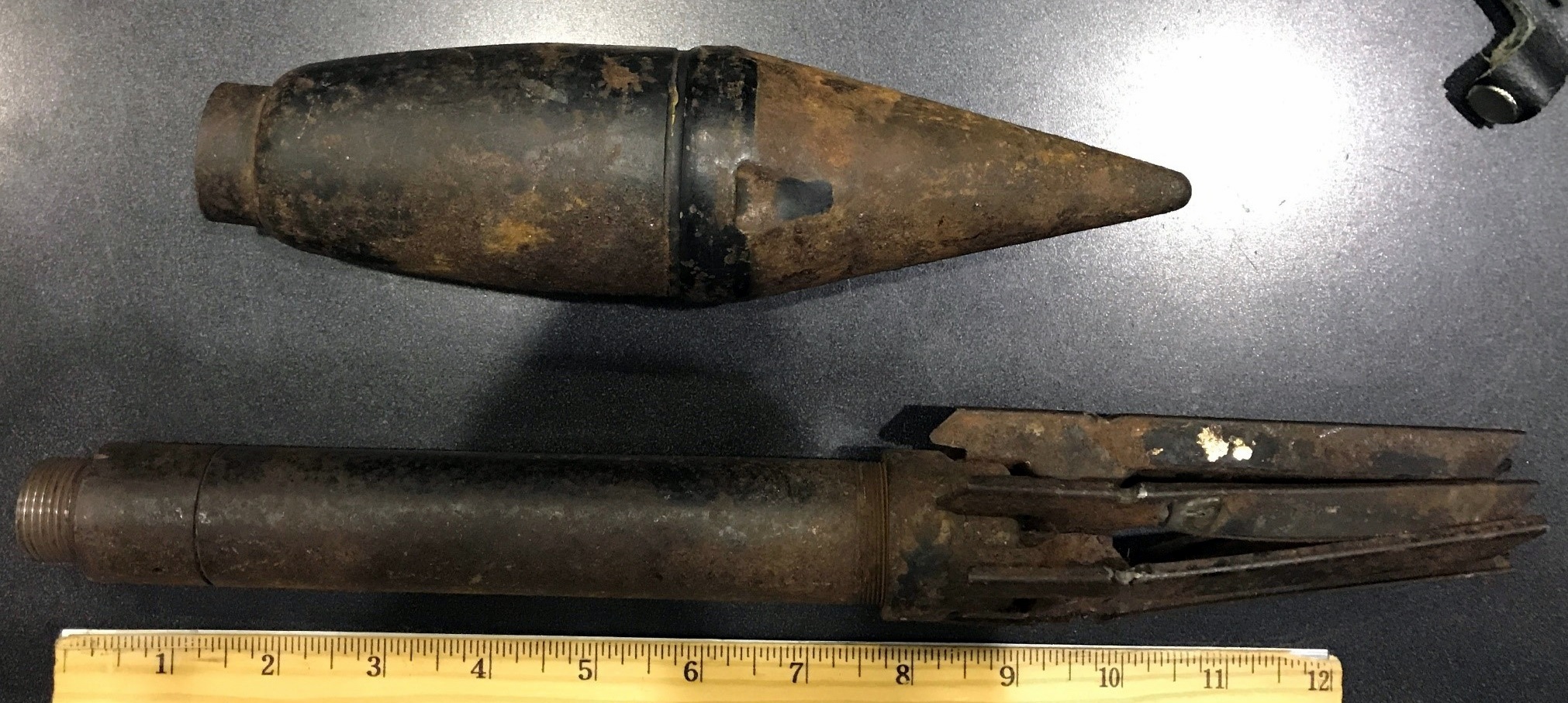 This inert 2.36 anti-tank rocket was discovered in a carry-0n bag at Tampa (TPA). 