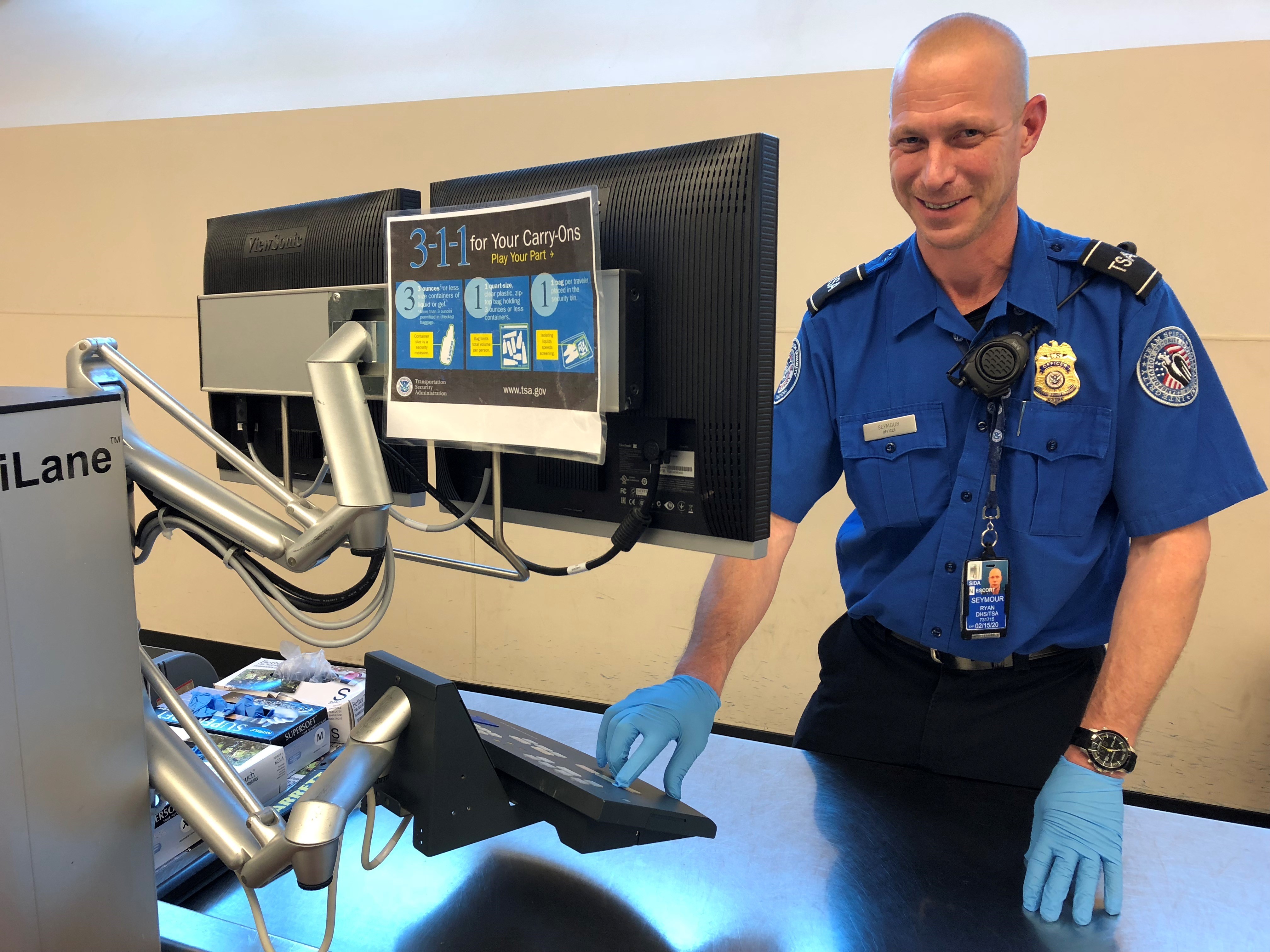 TSA officer Ryan Seymour has been working for TSA at Richmond International Airport since 2015 and has a handful of tips he shares with travelers. (TSA photo)