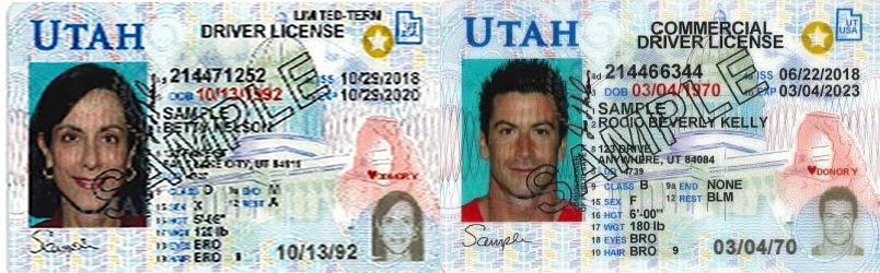 UTAH Real ID Examples